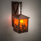 Meyda Lighting Fly Fisherman 8" New Copper Vein Hanging Wall Sconce With Maduro Idalight Shade