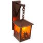 Meyda Lighting Fly Fisherman 8" New Copper Vein Hanging Wall Sconce With Maduro Idalight Shade