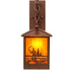 Meyda Lighting Fly Fisherman 8" New Copper Vein Hanging Wall Sconce With Maduro Idalight Shade