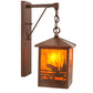 Meyda Lighting Fly Fisherman 8" New Copper Vein Hanging Wall Sconce With Maduro Idalight Shade