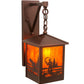 Meyda Lighting Fly Fisherman 8" New Copper Vein Hanging Wall Sconce With Maduro Idalight Shade