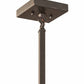 Meyda Lighting Fly Fishing 12" Timeless Bronze Pendant Light With Silver Mica Shade Glass