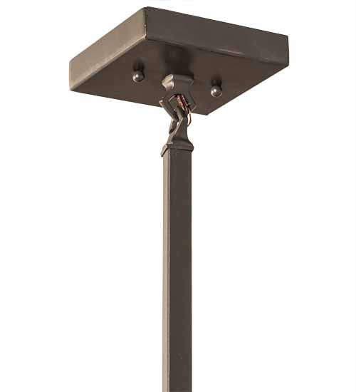 Meyda Lighting Fly Fishing 12" Timeless Bronze Pendant Light With Silver Mica Shade Glass