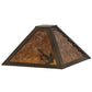 Meyda Lighting Fly Fishing 16" Antique Copper Frame With Amber Mica Shade Glass