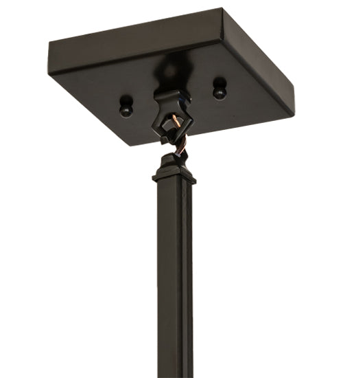 Meyda Lighting Fly Fishing 239060 12" Timeless Bronze Pendant Light With Silver Mica Shade Glass