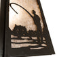 Meyda Lighting Fly Fishing 239060 12" Timeless Bronze Pendant Light With Silver Mica Shade Glass