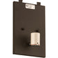 Meyda Lighting Fly Fishing Creek 14" Oil Rubbed Bronze Wall Sconce With Silver Mica Shade Glass
