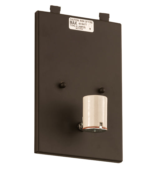 Meyda Lighting Fly Fishing Creek 14" Oil Rubbed Bronze Wall Sconce With Silver Mica Shade Glass