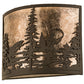 Meyda Lighting Fly Fishing Creek 14" Oil Rubbed Bronze Wall Sconce With Silver Mica Shade Glass