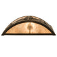 Meyda Lighting Fly Fishing Creek 14" Oil Rubbed Bronze Wall Sconce With Silver Mica Shade Glass