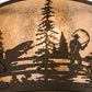Meyda Lighting Fly Fishing Creek 14" Oil Rubbed Bronze Wall Sconce With Silver Mica Shade Glass