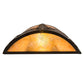 Meyda Lighting Fly Fishing Creek 16" 2-Light Oil Rubbed Bronze Wall Sconce With Amber Mica Shade Glass