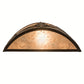 Meyda Lighting Fly Fishing Creek 16" 2-Light Oil Rubbed Bronze Wall Sconce With Silver Mica Shade Glass