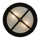 Meyda Lighting Fly Fishing Creek 16" 2-Light Textured Black Flush Mount Light With Frosted Granite Art Shade Glass