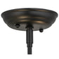 Meyda Lighting Fly Fishing Creek 16" 2-Light Textured Black Flush Mount Light With Frosted Granite Art Shade Glass