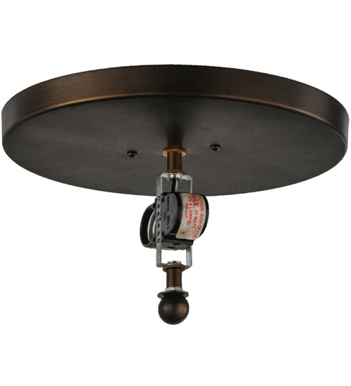 Meyda Lighting Fly Fishing Creek 17" 2-Light Antique Copper Flush Mount Light With Silver Mica Shade Glass