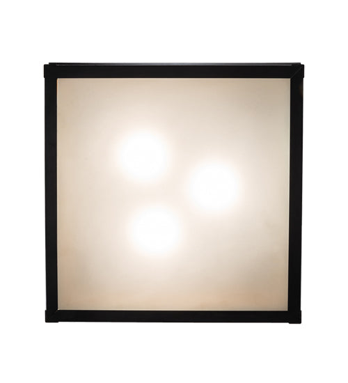 Meyda Lighting Fly Fishing Creek 17"Sq 3-Light Black Patina Pendant Light With Multi-Colored Shade Glass