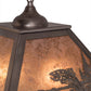 Meyda Lighting Fly Fishing Creek 22" 2-Light Industrial Steel Pendant Light With Silver Mica Shade Glass