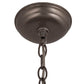 Meyda Lighting Fly Fishing Creek 22" 2-Light Industrial Steel Pendant Light With Silver Mica Shade Glass