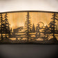 Meyda Lighting Fly Fishing Creek 42" 4-Light Antique Copper Wall Sconce With Beige Iridescent Shade Glass