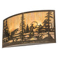 Meyda Lighting Fly Fishing Creek 42" 4-Light Antique Copper Wall Sconce With Beige Iridescent Shade Glass