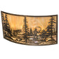 Meyda Lighting Fly Fishing Creek 42" 4-Light Antique Copper Wall Sconce With Beige Iridescent Shade Glass