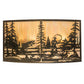 Meyda Lighting Fly Fishing Creek 42" 4-Light Antique Copper Wall Sconce With Beige Iridescent Shade Glass