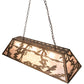 Meyda Lighting Fly Fishing Creek 48" 6-Light Antique Copper Island Pendant Light With Silver Mica Shade Glass