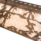 Meyda Lighting Fly Fishing Creek 48" 6-Light Antique Copper Island Pendant Light With Silver Mica Shade Glass