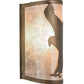 Meyda Lighting Flying Hawk 8" Antique Copper Left Wall Sconce With Silver Mica Shade Glass