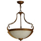 Meyda Lighting Focus 21" 3-Light Spanish Gold Pendant Light With Creme Carrare Idalight Shade