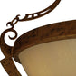 Meyda Lighting Focus 21" 3-Light Spanish Gold Pendant Light With Creme Carrare Idalight Shade
