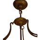 Meyda Lighting Focus 21" 3-Light Spanish Gold Pendant Light With Creme Carrare Idalight Shade