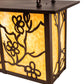 Meyda Lighting Foliage 38" 4-Light Mahogany Bronze Island Pendant Light With Beige Flemish Shade Glass