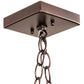 Meyda Lighting Foliage 38" 4-Light Mahogany Bronze Island Pendant Light With Beige Flemish Shade Glass