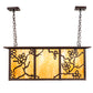 Meyda Lighting Foliage 38" 4-Light Mahogany Bronze Island Pendant Light With Beige Flemish Shade Glass