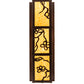 Meyda Lighting Foliage 38" 4-Light Mahogany Bronze Island Pendant Light With Beige Flemish Shade Glass