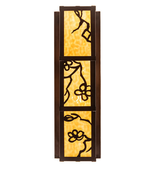 Meyda Lighting Foliage 38" 4-Light Mahogany Bronze Island Pendant Light With Beige Flemish Shade Glass