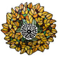 Meyda Lighting Follaje 16" Multi-Colored Shade Glass