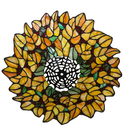 Meyda Lighting Follaje 16" Multi-Colored Shade Glass