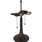 Meyda Lighting Follaje 18" 2-Light Mahogany Bronze Table Lamp With Multi-Colored Shade Glass