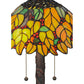 Meyda Lighting Follaje 25" 2-Light Mahogany Bronze Table Lamp With Multi-Colored Shade Glass