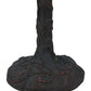 Meyda Lighting Follaje 25" 2-Light Mahogany Bronze Table Lamp With Multi-Colored Shade Glass