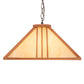 Meyda Lighting Forestwood 25" 3-Light Mahogany Bronze Pendant Light With Beige Iridescent Shade Glass