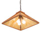 Meyda Lighting Forestwood 25" 3-Light Mahogany Bronze Pendant Light With Beige Iridescent Shade Glass