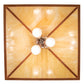 Meyda Lighting Forestwood 25" 3-Light Mahogany Bronze Pendant Light With Beige Iridescent Shade Glass
