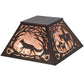 Meyda Lighting Fox Hunt 24" Mahogany Bronze & Silver Mica Shade Glass