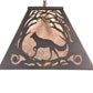Meyda Lighting Fox Hunt 33" 6-Light Mahogany Bronze Island Pendant Light With Silver Mica Shade Glass