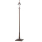 Meyda Lighting Fox Hunt 60" 2-Light Mahogany Bronze Floor Lamp With Silver Mica Shade Glass