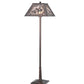 Meyda Lighting Fox Hunt 60" 2-Light Mahogany Bronze Floor Lamp With Silver Mica Shade Glass